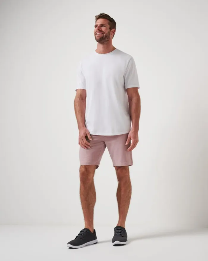 Men ADIRONDACK SHORT 9IN Heather Roan Rouge TravisMathew Shorts