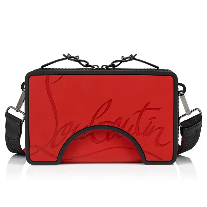 Men Adolon Boxy Messenger Bag 8211 Calf Leather And Rubber 8211 Black Black Christian Louboutin Crossbody Bags Men Adolon Boxy Messenger Bag 8211 Calf Leather And Rubber 8211 Black Black Christian Louboutin Crossbody Bags