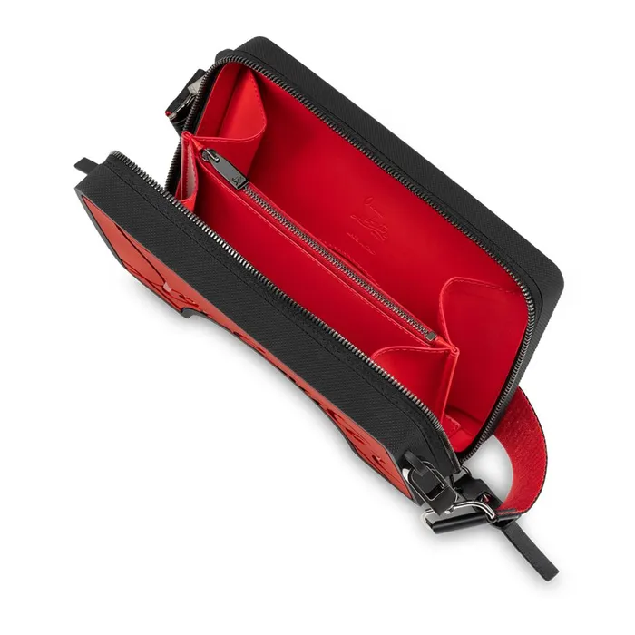Men Adolon Boxy Messenger Bag 8211 Calf Leather And Rubber 8211 Black Black Christian Louboutin Crossbody Bags