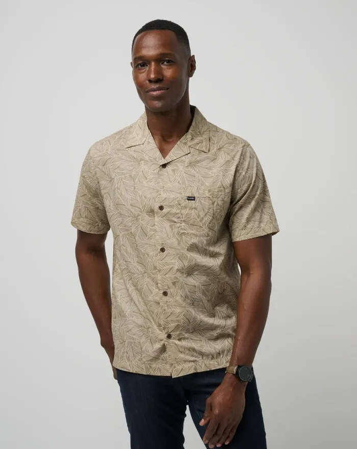 Men AFTERNOON SUN BUTTONUP Oxford Tan TravisMathew ButtonUps