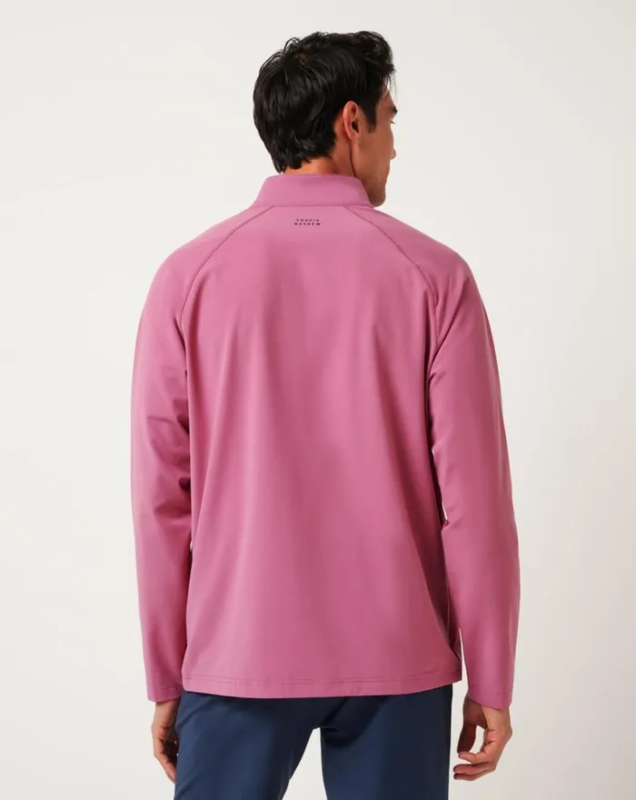 Men AIR TRAM QUARTER ZIP Rose Wine TravisMathew Quarter Zips
