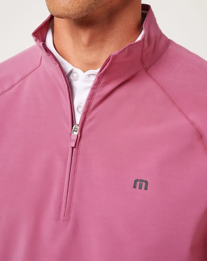 Men AIR TRAM QUARTER ZIP Rose Wine TravisMathew Quarter Zips
