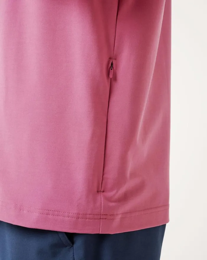 Men AIR TRAM QUARTER ZIP Rose Wine TravisMathew Quarter Zips