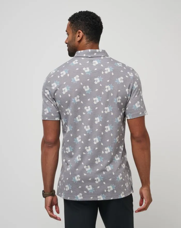 Men ARBOR WAVE POLO Heather Black TravisMathew Polos