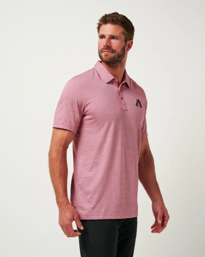 Men ARIZONA DIAMONDBACKS THE ZINNA POLO Heather Cardinal TravisMathew Polos