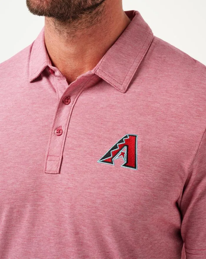 Men ARIZONA DIAMONDBACKS THE ZINNA POLO Heather Cardinal TravisMathew Polos
