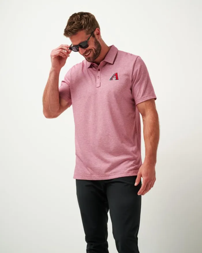 Men ARIZONA DIAMONDBACKS THE ZINNA POLO Heather Cardinal TravisMathew Polos