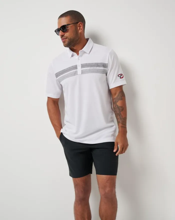 Men ARIZONA DIAMONDBACKS TOP RECRUIT POLO White TravisMathew Polos