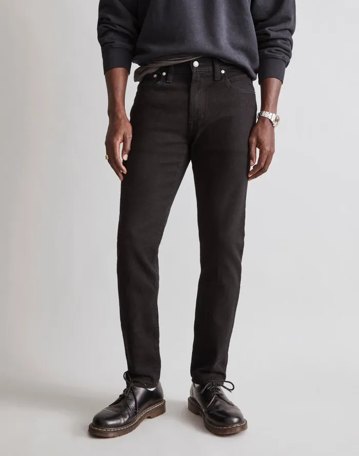Men Athletic Slim Jeans Black Madewell Jeans