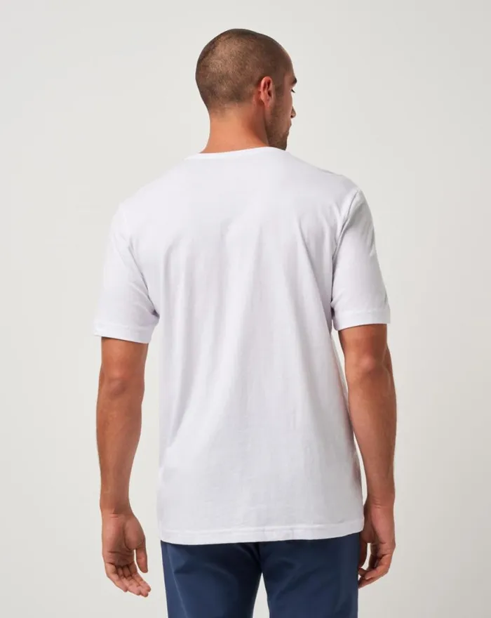 Men ATLANTA BRAVES STRIKE ONE TEE White TravisMathew Tees