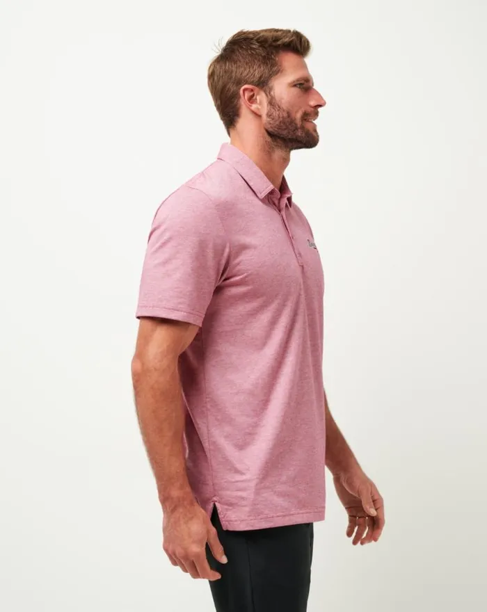 Men ATLANTA BRAVES THE ZINNA POLO Heather Cardinal TravisMathew Polos