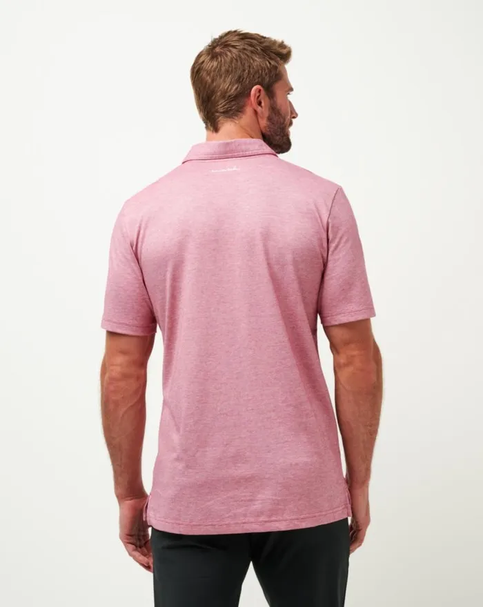 Men ATLANTA BRAVES THE ZINNA POLO Heather Cardinal TravisMathew Polos