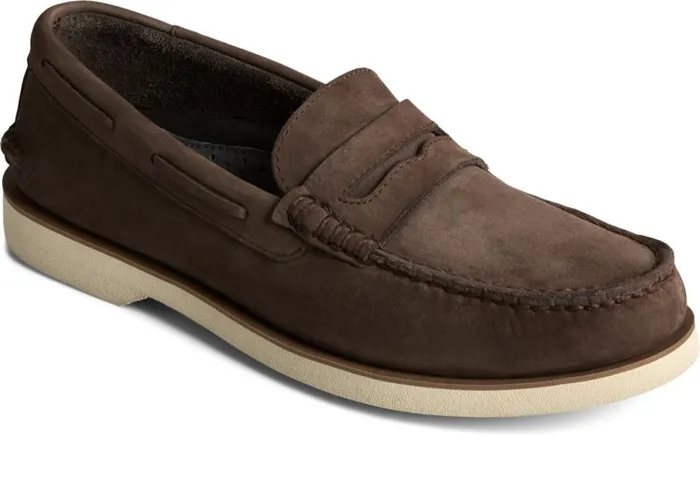 Men Authentic Original Double Sole Penny Loafer Brown Sperry Boat Shoes Men Authentic Original Double Sole Penny Loafer Brown Sperry Boat Shoes