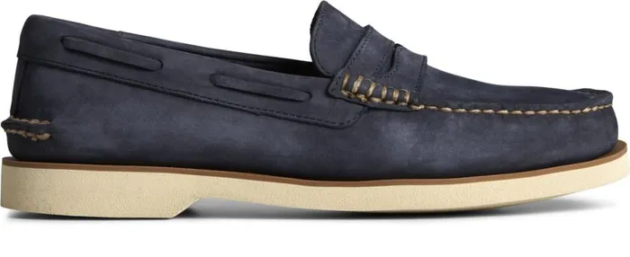 Men Authentic Original Double Sole Penny Loafer Navy Sperry Boat Shoes