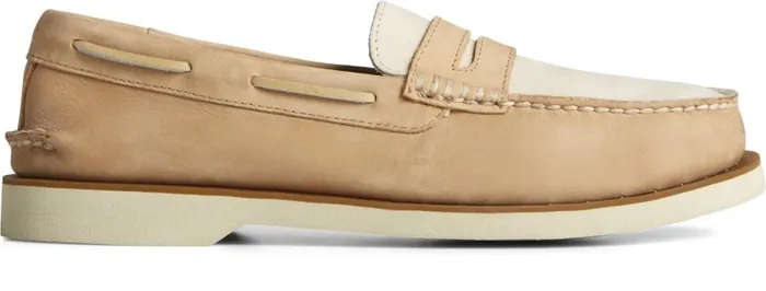 Men Authentic Original Double Sole Penny Loafer Tan Sperry Boat Shoes