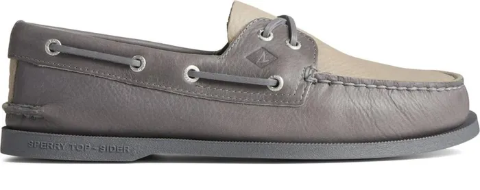 Men Authentic Original Tumbled Boat Shoe Grey Sperry Boat Shoes