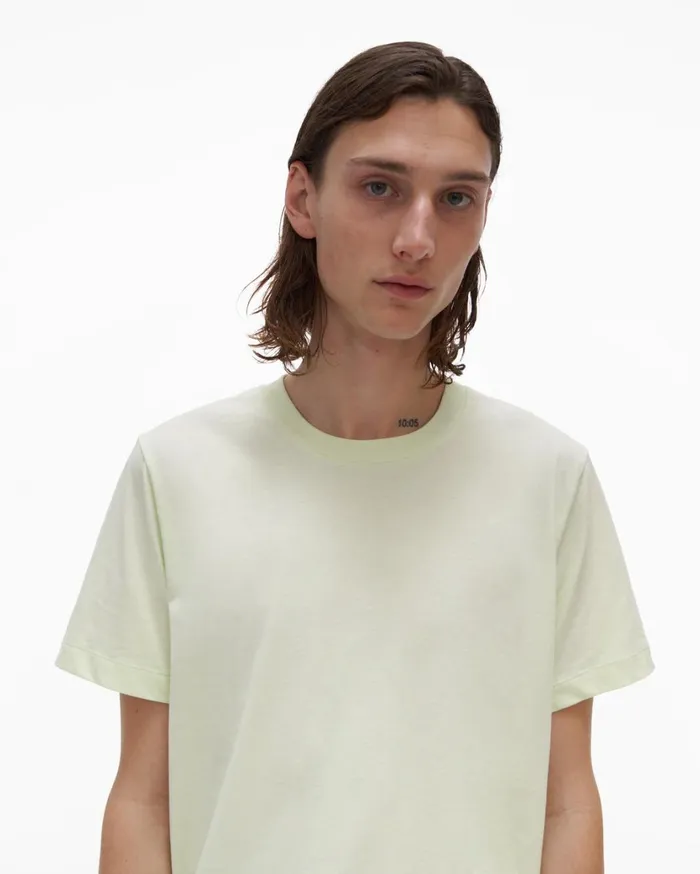 Men Aviator Tee Electric Green Helmut Lang TShirts