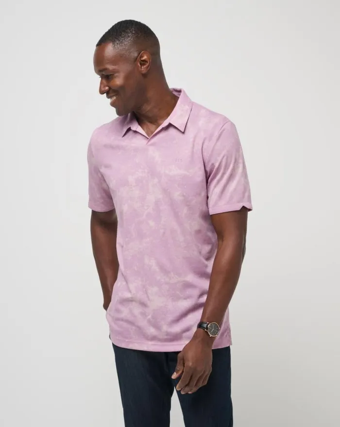 Men BARREL BREAK POLO Elderberry TravisMathew Polos