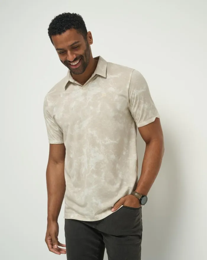 Men BARREL BREAK POLO Oxford Tan TravisMathew Polos