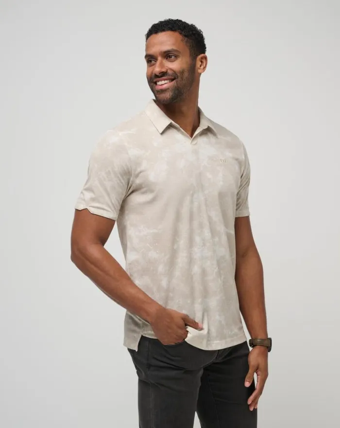 Men BARREL BREAK POLO Oxford Tan TravisMathew Polos
