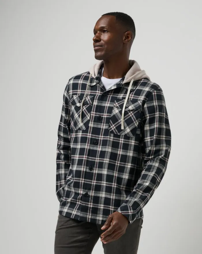 Men BAUBLES BUTTONUP HOODIE Black TravisMathew ButtonUps