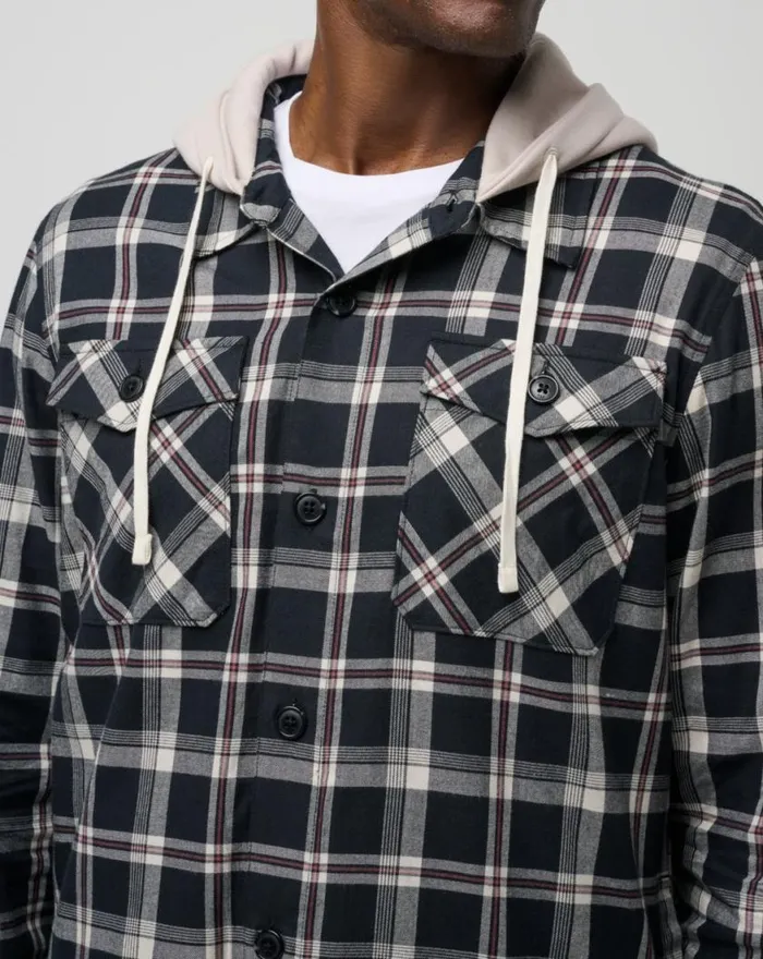 Men BAUBLES BUTTONUP HOODIE Black TravisMathew ButtonUps