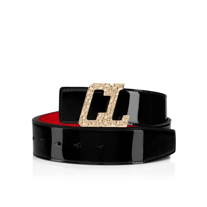 Men Belt Strap Belt Strap 8211 Patent Calf 8211 Black Black Christian Louboutin Belts