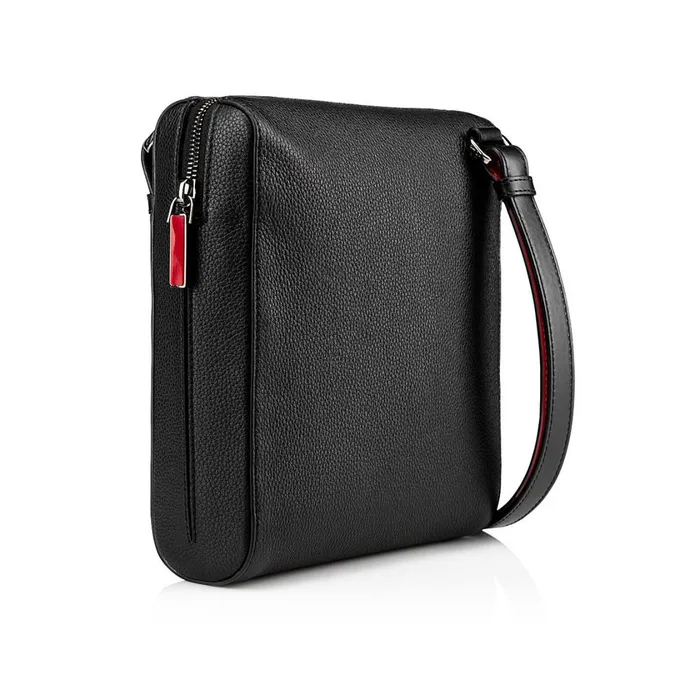 Men Benech Reporter Medium Reporter Bag 8211 Calf Leather And Spikes 8211 Black Black Christian Louboutin Crossbody Bags
