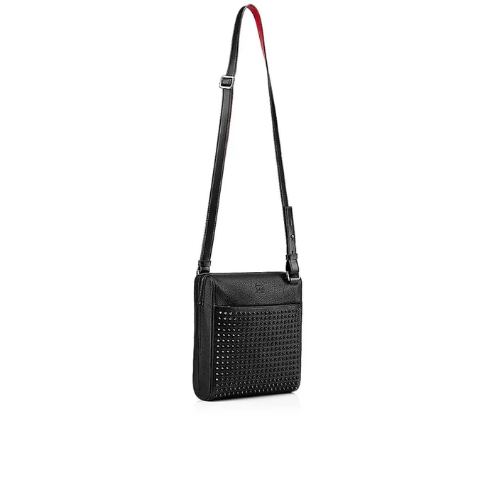 Men Benech Reporter Medium Reporter Bag 8211 Calf Leather And Spikes 8211 Black Black Christian Louboutin Crossbody Bags