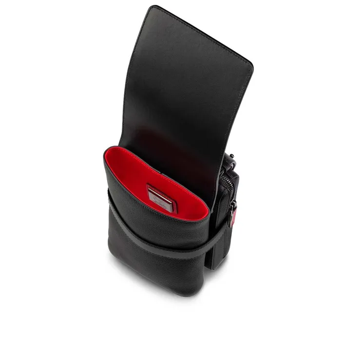 Men Benech Reporter Reporter Bag 8211 Calf Leather And Spikes 8211 Black Black Christian Louboutin Crossbody Bags
