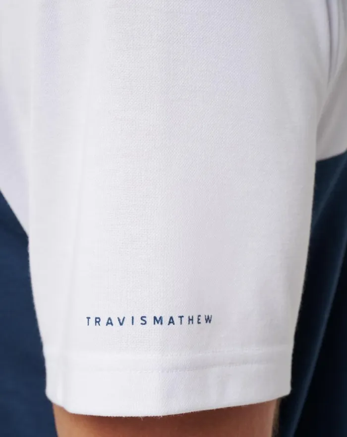 Men BOSTON RED SOX HOME RUN LEADER POLO Whitenavy TravisMathew Polos