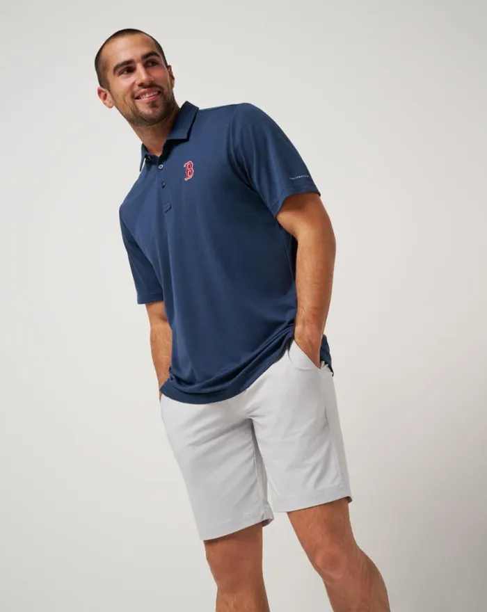 Men BOSTON RED SOX PLAYOFF PITCH POLO Navy TravisMathew Polos