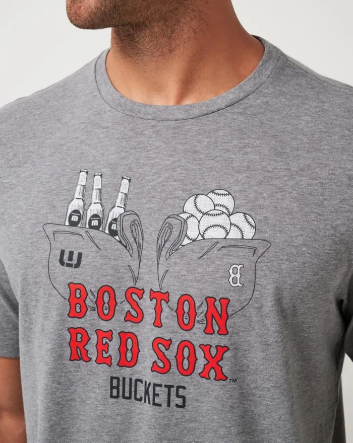 Men BOSTON RED SOX STRIKE ONE TEE Heather Grey TravisMathew Tees