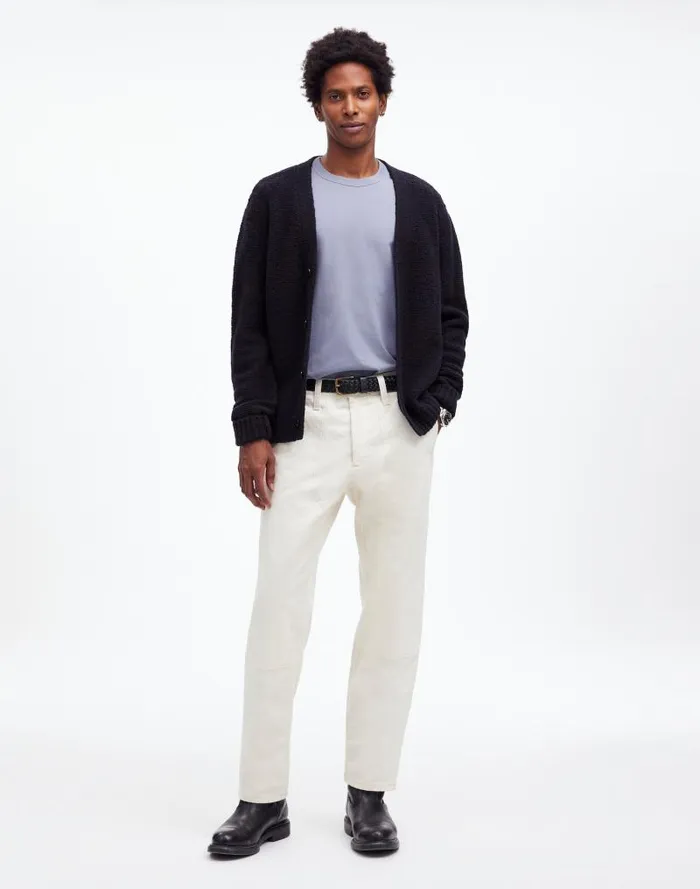 Men Boucl Cardigan Sweater Navy Madewell Sweaters