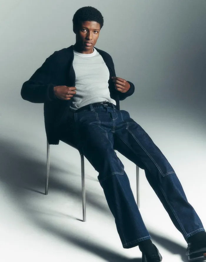 Men Boucl Cardigan Sweater Navy Madewell Sweaters