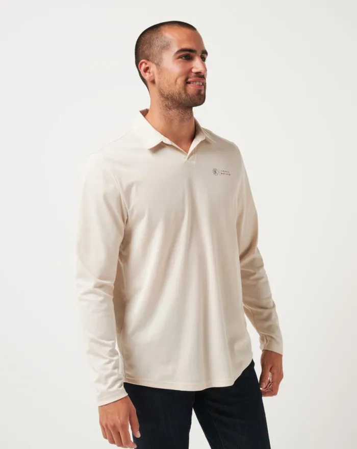 Men BURNLEY RUN AWAY POLO Moonbeam TravisMathew Polos