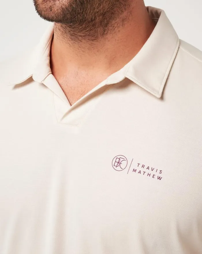 Men BURNLEY RUN AWAY POLO Moonbeam TravisMathew Polos