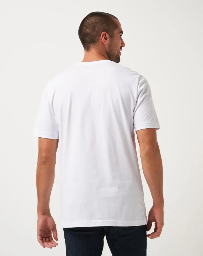 Men BURNLEY SLIDE SHOW TEE White TravisMathew Tees