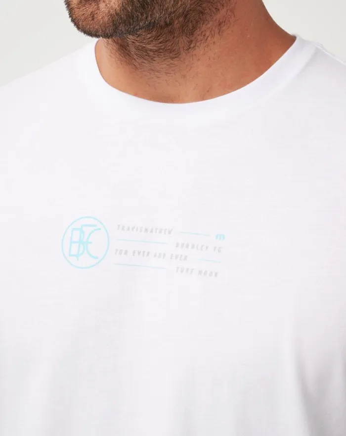 Men BURNLEY SLIDE SHOW TEE White TravisMathew Tees