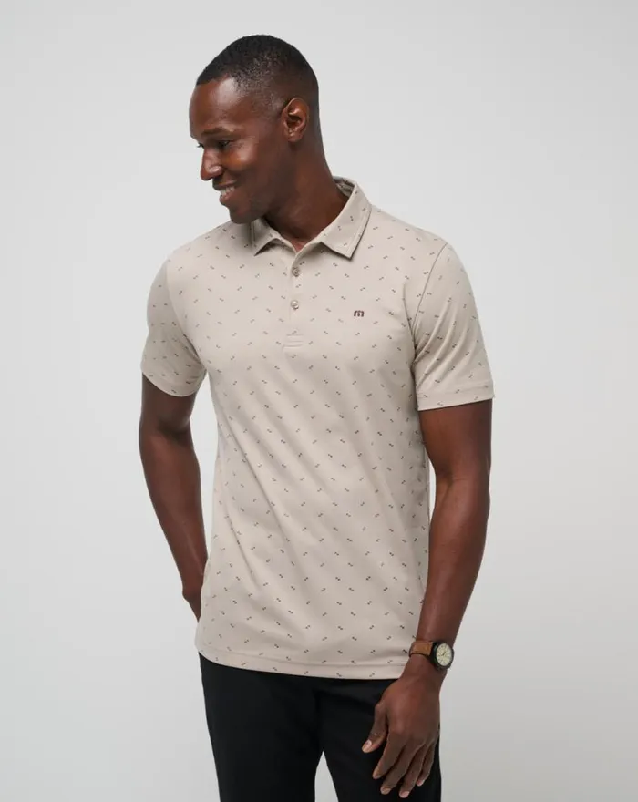 Men CANYON HIKE POLO Oxford Tan TravisMathew Polos