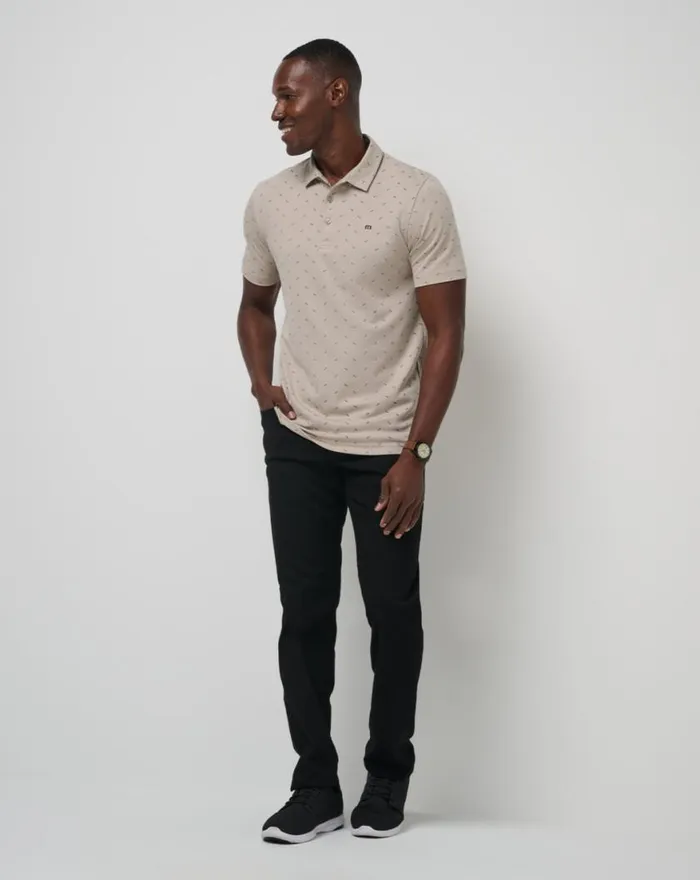 Men CANYON HIKE POLO Oxford Tan TravisMathew Polos