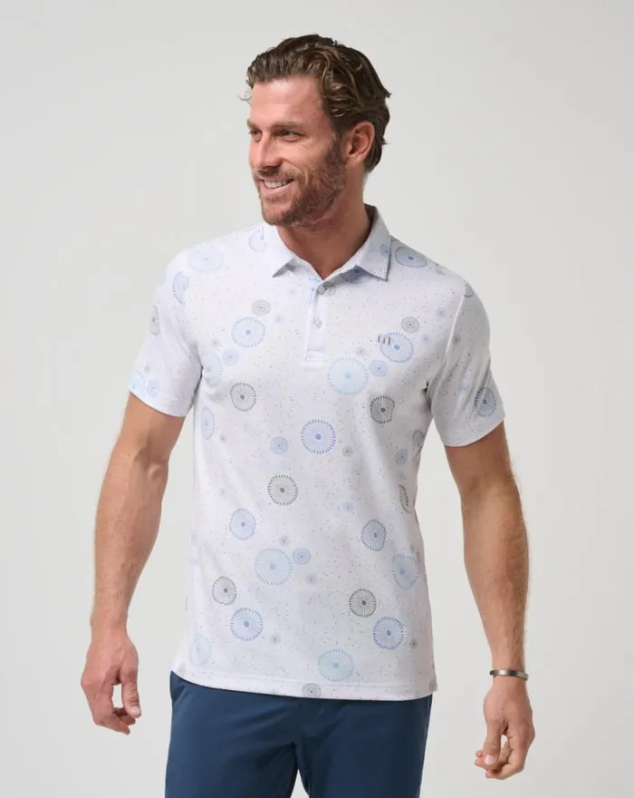 Men CAUGHT INSIDE POLO White TravisMathew Polos