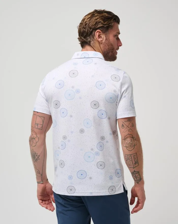 Men CAUGHT INSIDE POLO White TravisMathew Polos