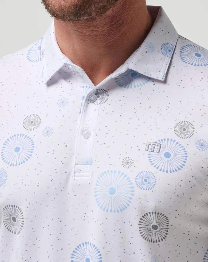 Men CAUGHT INSIDE POLO White TravisMathew Polos
