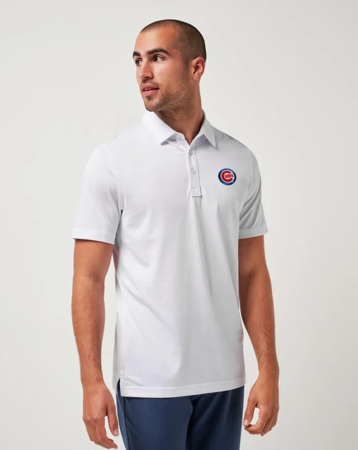 Men CHICAGO CUBS THE ZINNA POLO White TravisMathew Polos