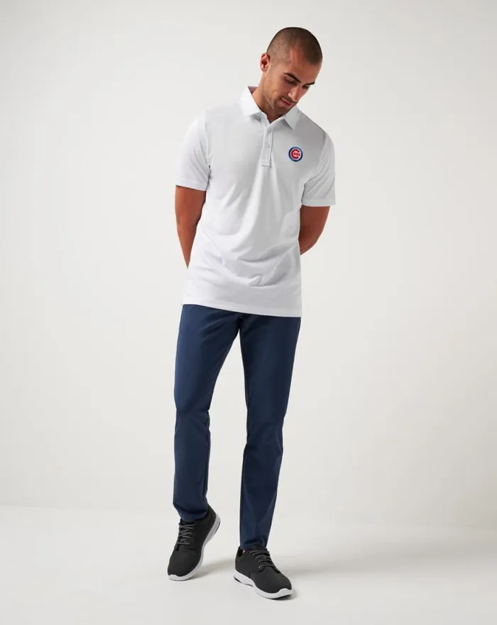 Men CHICAGO CUBS THE ZINNA POLO White TravisMathew Polos