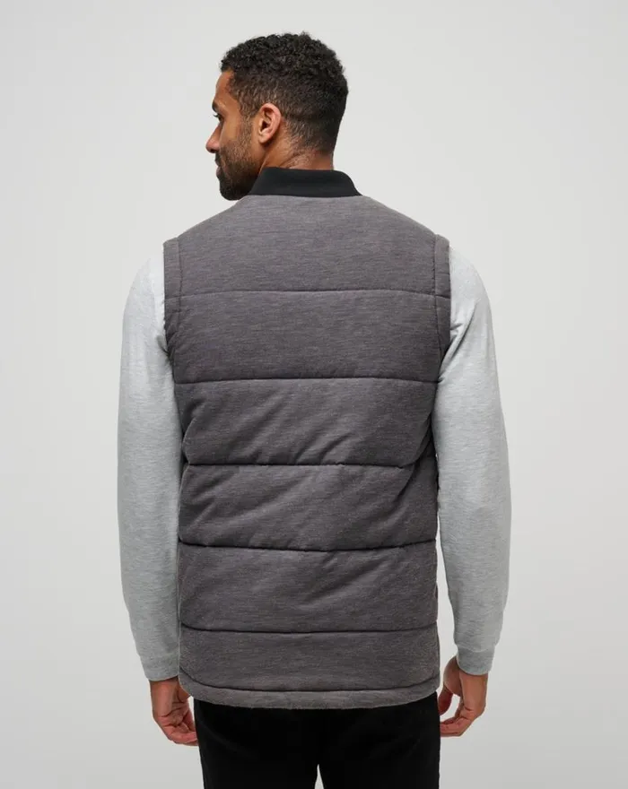 Men CLIMATE DROP VEST Heather Black TravisMathew Vests