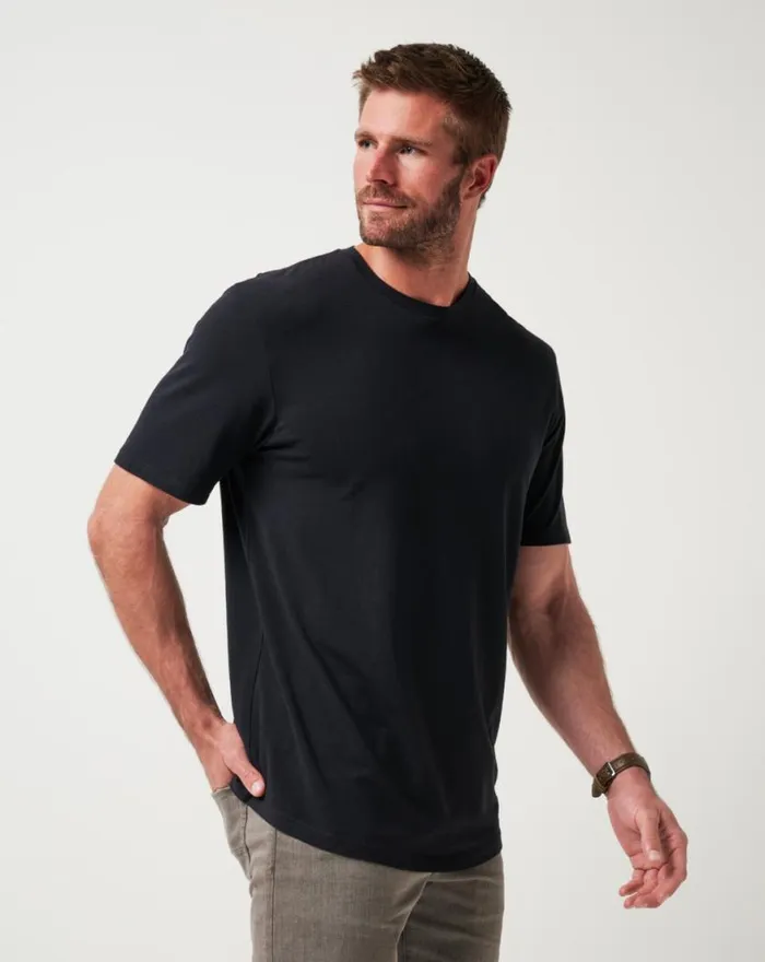 Men CLOUD CREW TEE Black TravisMathew Tees
