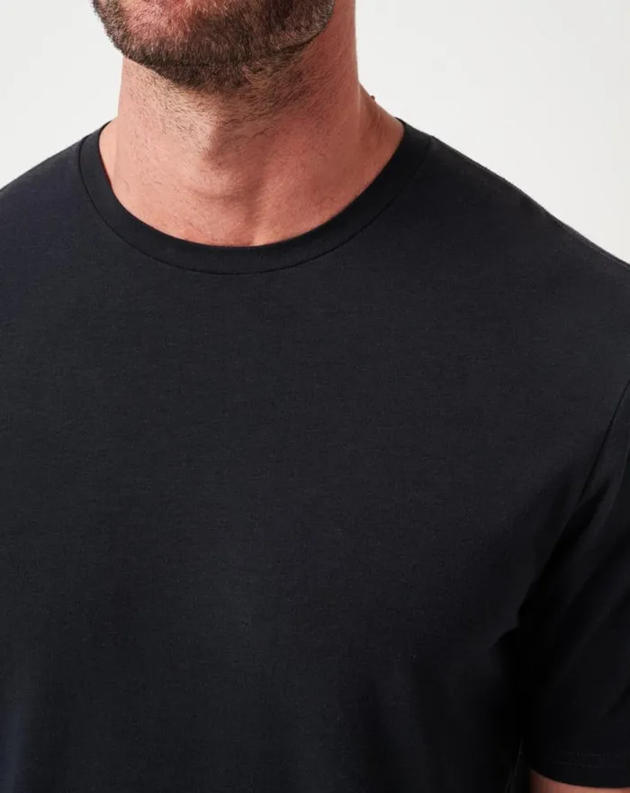 Men CLOUD CREW TEE Black TravisMathew Tees