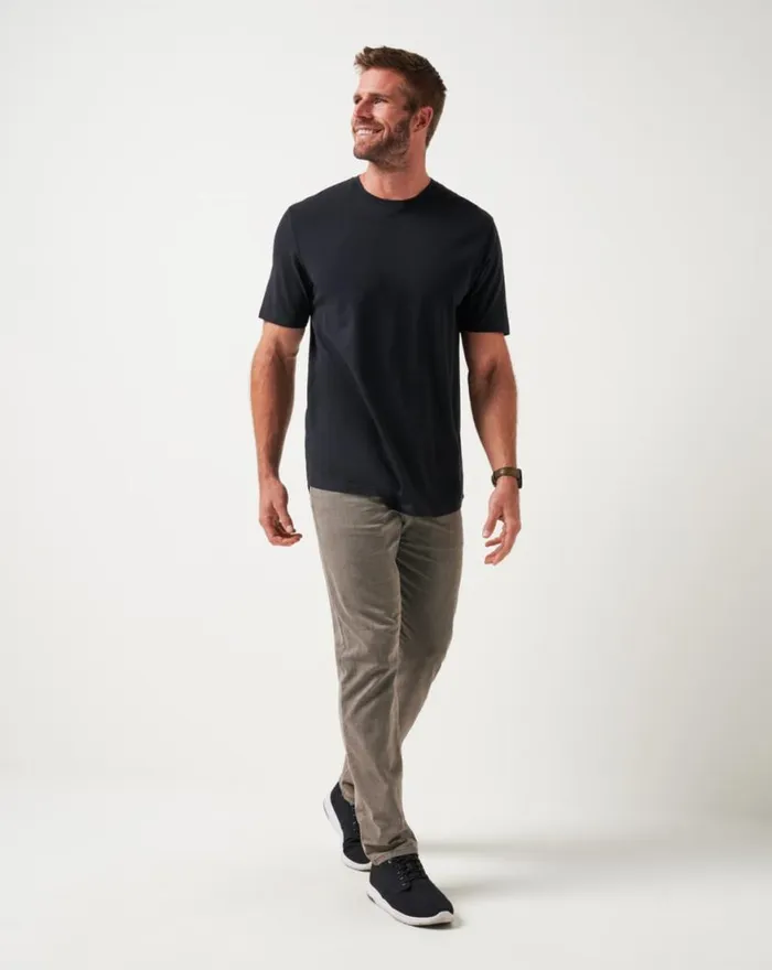 Men CLOUD CREW TEE Black TravisMathew Tees